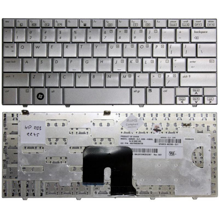 Клавиатура для HP Mini 2133 2140 серебристая