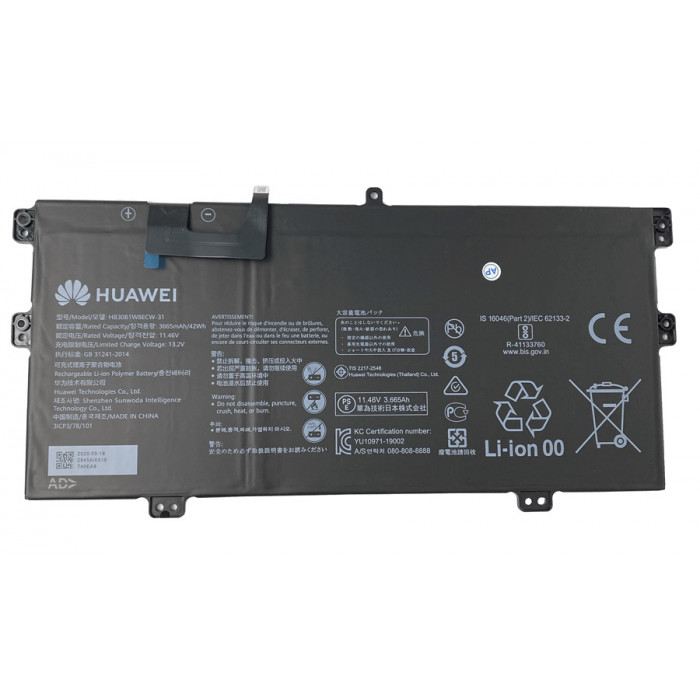 Аккумулятор для Huawei MateBook X EUL-W19P (HB30B1W8ECW-31) 11.46V 42Wh
