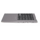 Клавиатура для ноутбука Asus X512 серая топ-панель