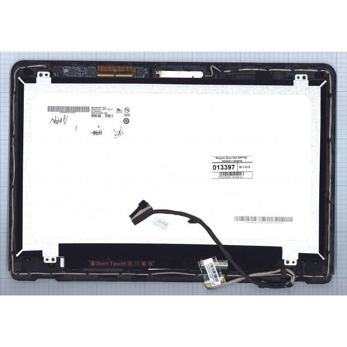 Модуль (матрица + тачскрин) для Sony Vaio SVF14A B140RTN03.2 черный с рамкой