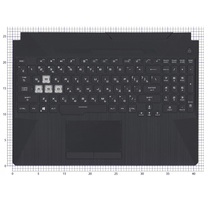 Клавиатура для ноутбука Asus TUF Gaming A15 FA506 топкейс