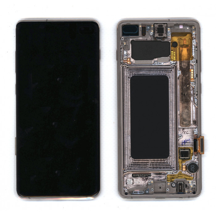 Дисплей для Samsung Galaxy S10 Plus G975F в сборе с тачскрином ServicePack white ceramic GH82-18849J