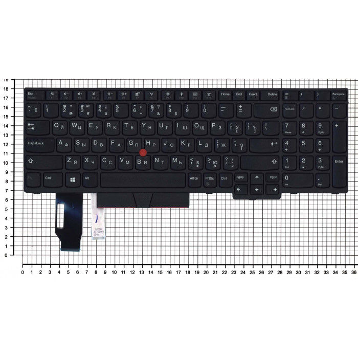 Клавиатура для Lenovo IBM Thinkpad E580 черная