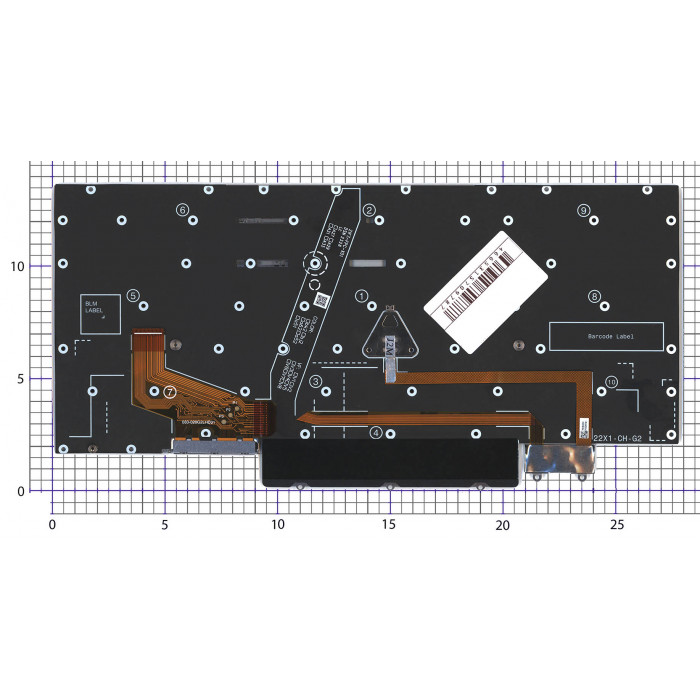 Клавиатура для ноутбука Lenovo Thinkpad X1 Carbon 10th Gen 2022 черная с подсветкой