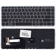 Клавиатура для HP EliteBook 840 G1 черная c серой рамкой с указателем