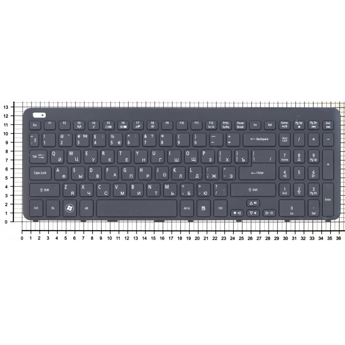 Клавиатура для Acer Aspire V5 V5-531 M5-581T черная с рамкой