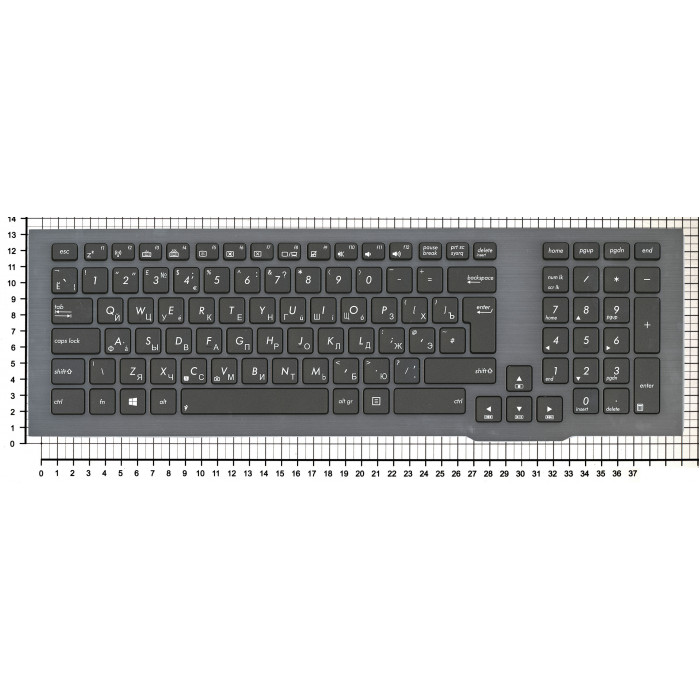 Клавиатура для Asus G75V G75VW черная с рамкой и подсветкой