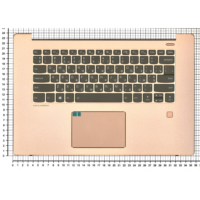 Клавиатура для Lenovo Ideapad 530S-15IKB топкейс золотой