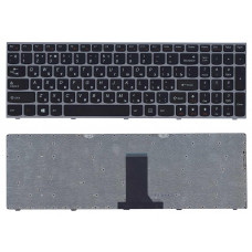 Клавиатура для Lenovo IdeaPad B5400 M5400 черная с серебристой рамкой