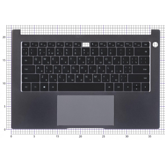 Клавиатура для Huawei MateBook B3-420 NobelDZ-WFH9A топкейс Space Gray