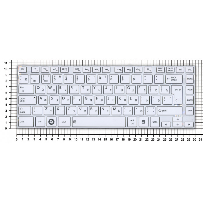 Клавиатура для Toshiba Satellite L800 L830 белая