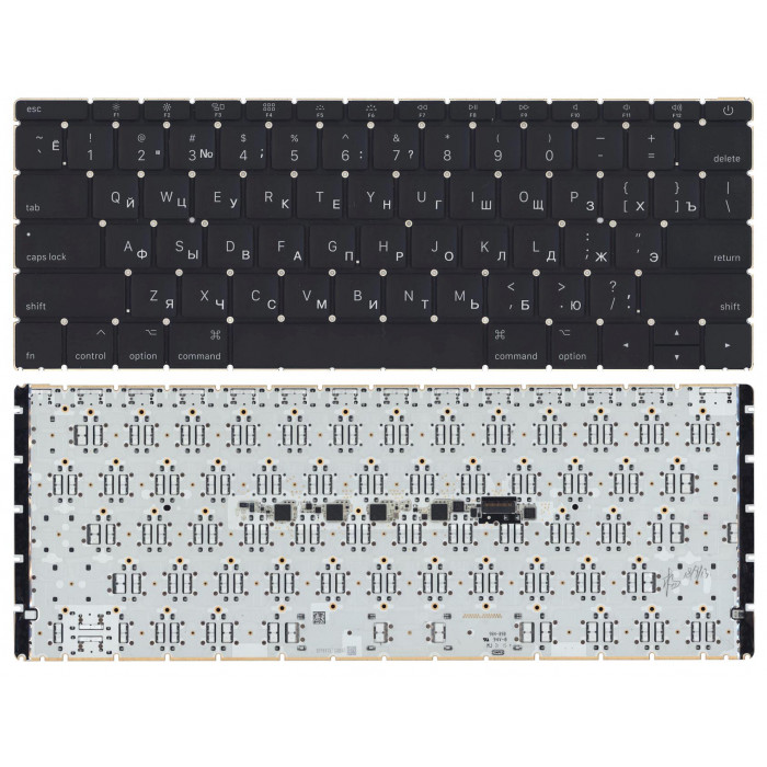 Клавиатура для Apple MacBook 12" A1534 2015+ Small Enter черная