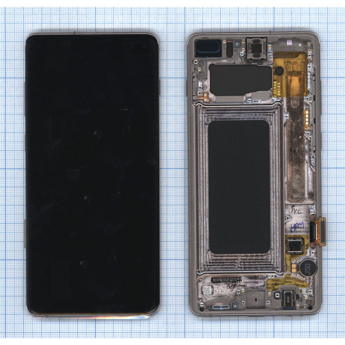 Дисплей для Samsung Galaxy S10 Plus G975F в сборе с тачскрином ServicePack white ceramic GH82-18849J