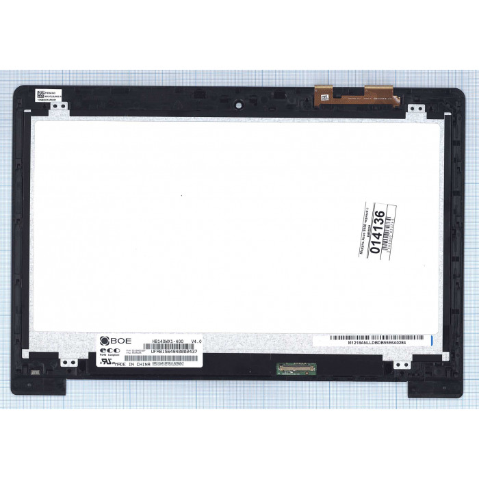 Модуль (матрица + тачскрин) для Asus S400 HD TCP14F21 черный с рамкой