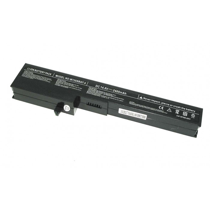 Аккумулятор для Clevo M72 / M72x 14.8V 2400mAh M720SBAT-4 OEM черная