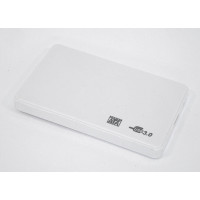 Бокс для жесткого диска 2,5" пластиковый USB 3.0 DM-2508 белый