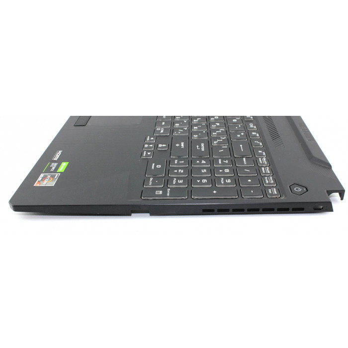 Клавиатура для ноутбука Asus FX506 FX506U черная топ-панель с подсветкой