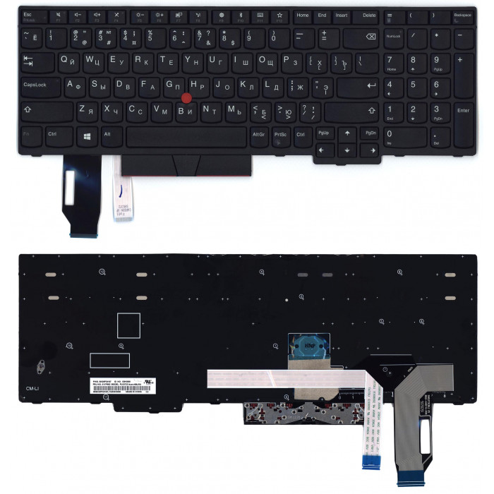 Клавиатура для Lenovo IBM Thinkpad E580 черная