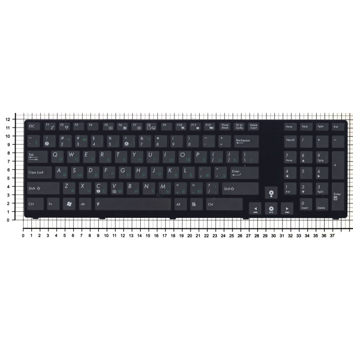Клавиатура для Asus K93 K95 K93SV K95VB K95VJ K95VM X93SM X93SV Совместимые p/n: V126202AK2 черная с рамкой