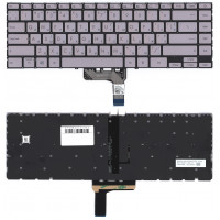 Клавиатура для ноутбука Asus ZenBook 14 UX425 серебристая с подсветкой