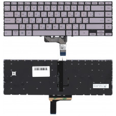 Клавиатура для ноутбука Asus ZenBook 14 UX425 серебристая с подсветкой
