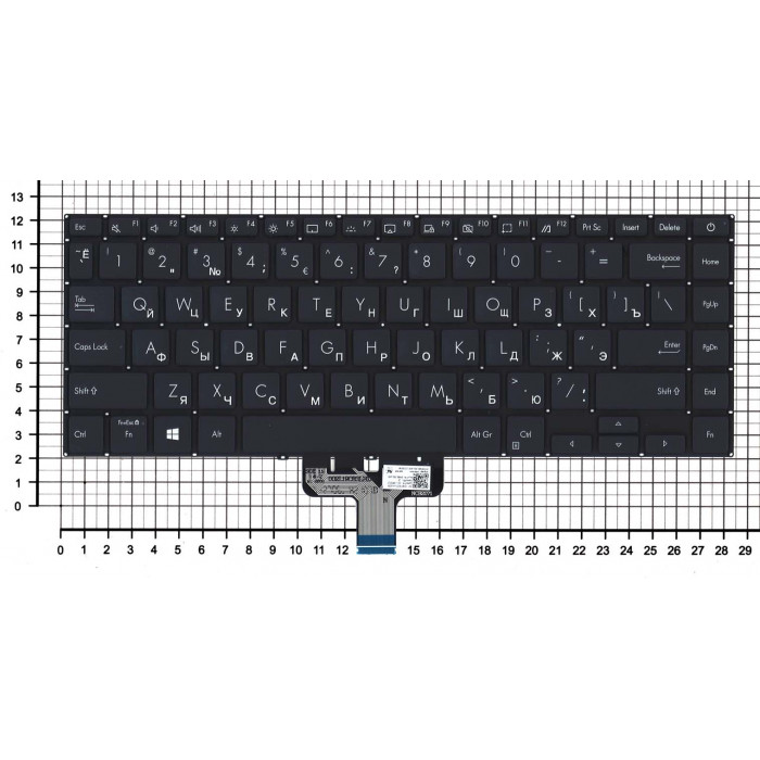 Клавиатура для ноутбука Asus UX435EG черная