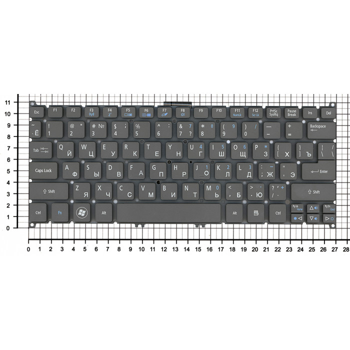 Клавиатура для Acer Aspire S3 Aspire One 725 756 AO725 AO756 серая