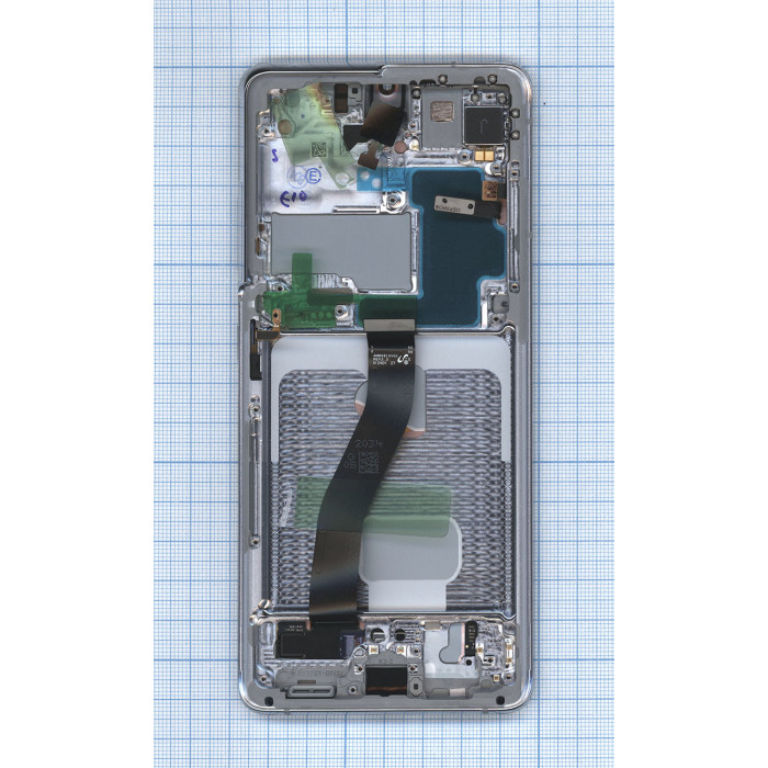 Дисплей для Samsung Galaxy S21 Ultra G998B в сборе с тачскрином ServicePack серебристый GH82-26035B
