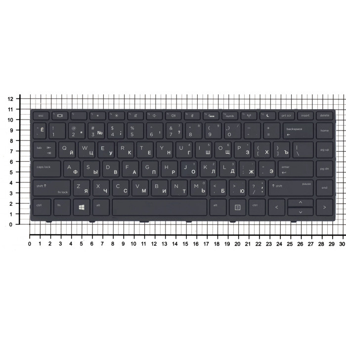 Клавиатура для HP Probook 430 G5 440 G5 445 G5 черная с подсветкой