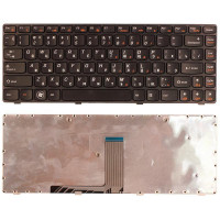 Клавиатура для Lenovo Ideapad B470 V470 черная с рамкой