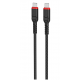 Кабель USB-C HOCO X59 Victory Type-C-Type-C, 3A, 60W, 2м, черный