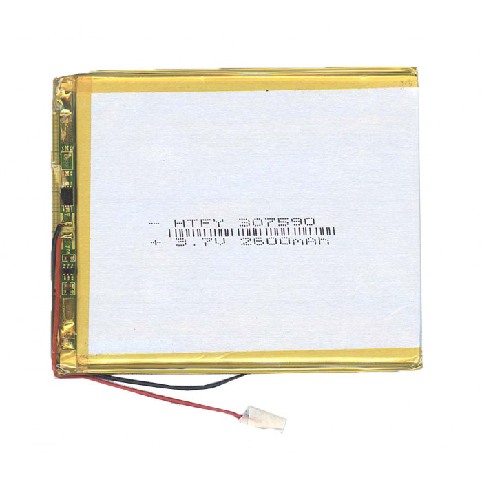 Аккумулятор Li-Pol (батарея) 3*75*90мм 2pin 3.7V / 2600mAh