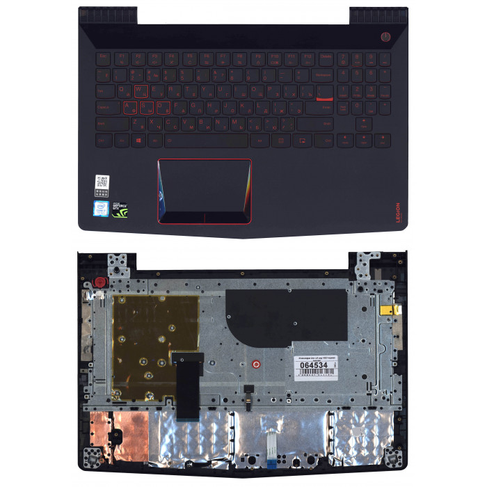 Клавиатура для Lenovo Legion Y520 Y520-15IKB черная топ-панель
