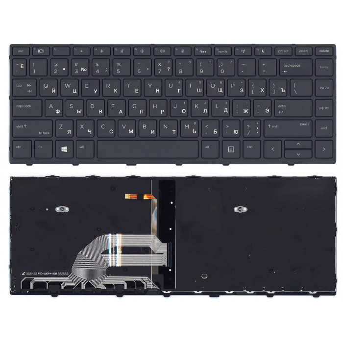 Клавиатура для HP Probook 430 G5 440 G5 445 G5 черная с подсветкой