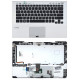 Клавиатура для Sony Vaio VPC-SB VPC-SD серебристая топ-панель (for fingerprint reader)