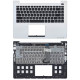 Клавиатура для Asus VivoBook S400CA S451 S401 черная топ-панель серебристая