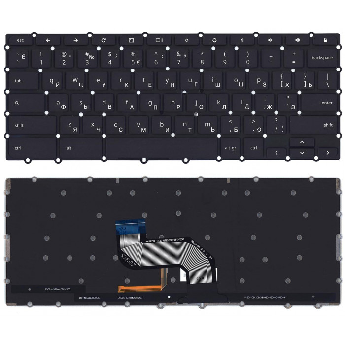 Клавиатура для Asus Chromebook C302C C302CA черная с подсветкой