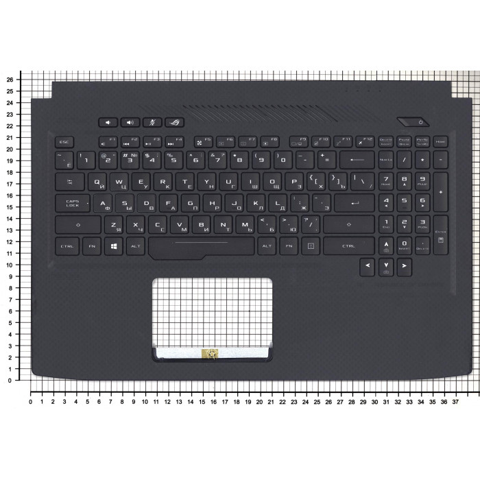 Клавиатура для Asus ROG Strix GL503 GL503V GL503VD топ-панель c белой подсветкой