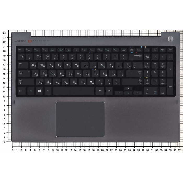 Клавиатура для Samsung NP670Z5E-X01 топ-панель серая