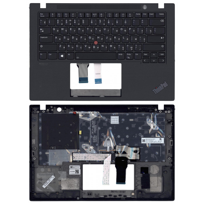 Клавиатура для Lenovo ThinkPad T14s gen 2 Черный топкейс