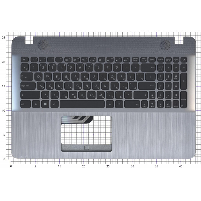 Клавиатура для Asus X541 топкейс серый