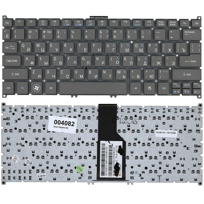 Клавиатура для Acer Aspire S3 Aspire One 725 756 AO725 AO756 серая