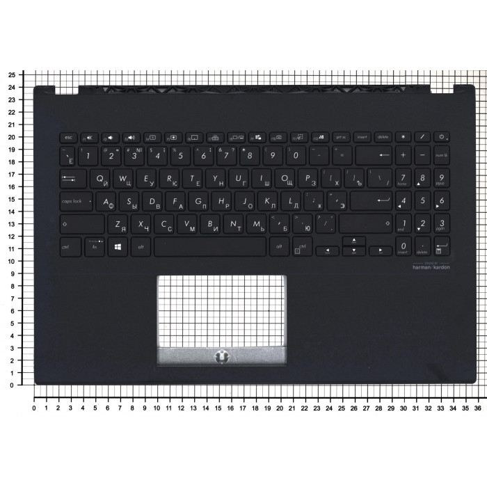 Клавиатура для Asus X571 GT топ-панель черная