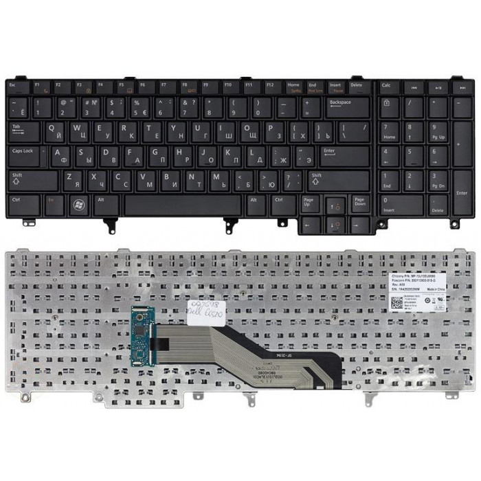 Клавиатура для Dell Latitude E6520 E6530 E6540 черная