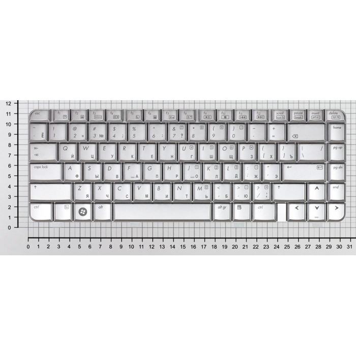 Клавиатура для HP Pavilion DV4-1000 серебристая