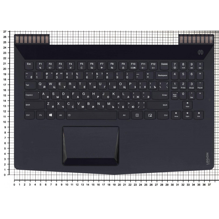 Клавиатура для Lenovo Legion Y520-15IKBN топкейс черный