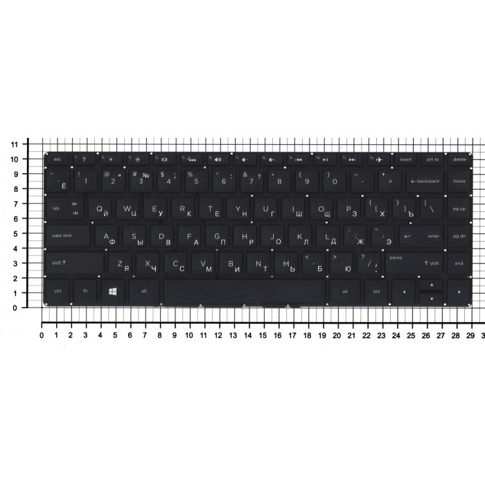 Клавиатура для ноутбука HP Envy 14-u черная с подсветкой