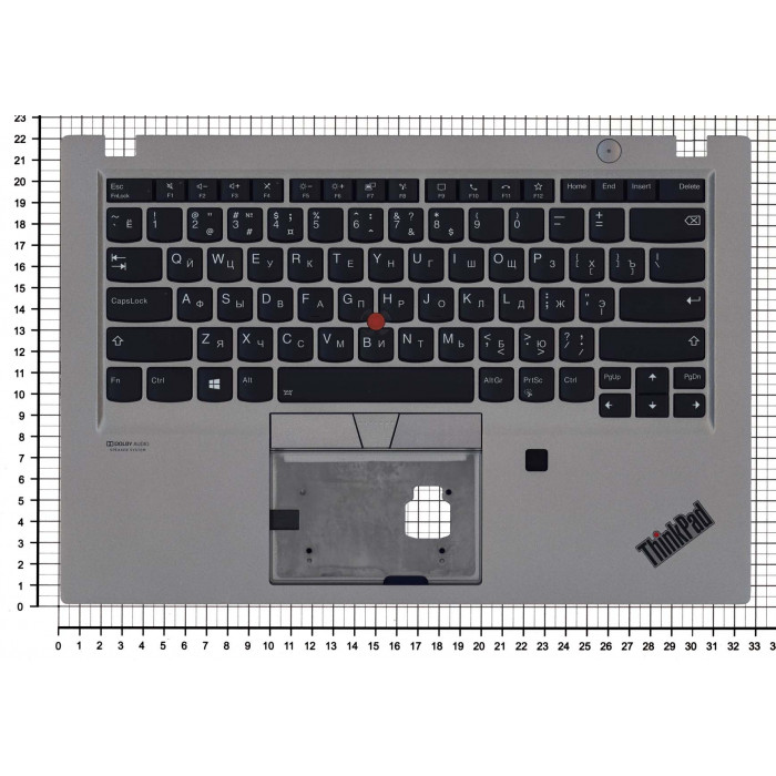 Клавиатура для Lenovo ThinkPad T14s топкейс серебро