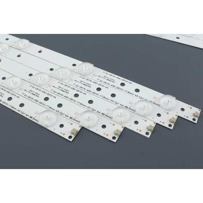 Светодиодная подсветка TV 43" GJ-2K15-430-D510-17.8MM-V4 LG 43LJ500V (комплект 10шт)