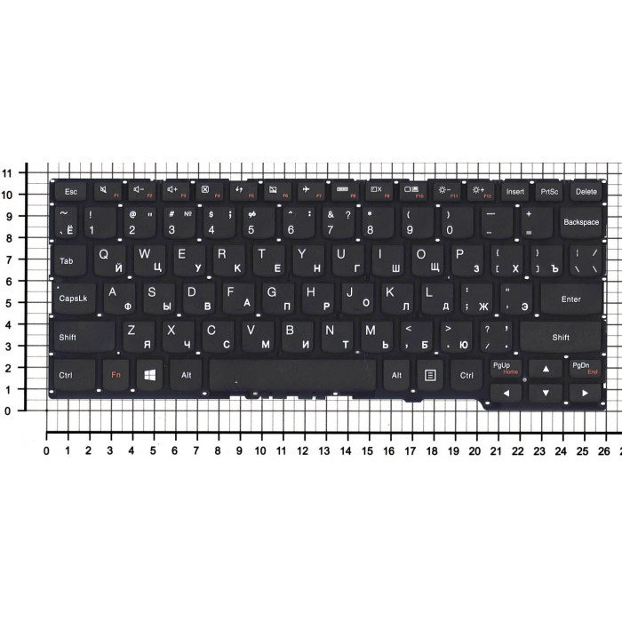 Клавиатура для ноутбука Lenovo Ideapad A10 черная